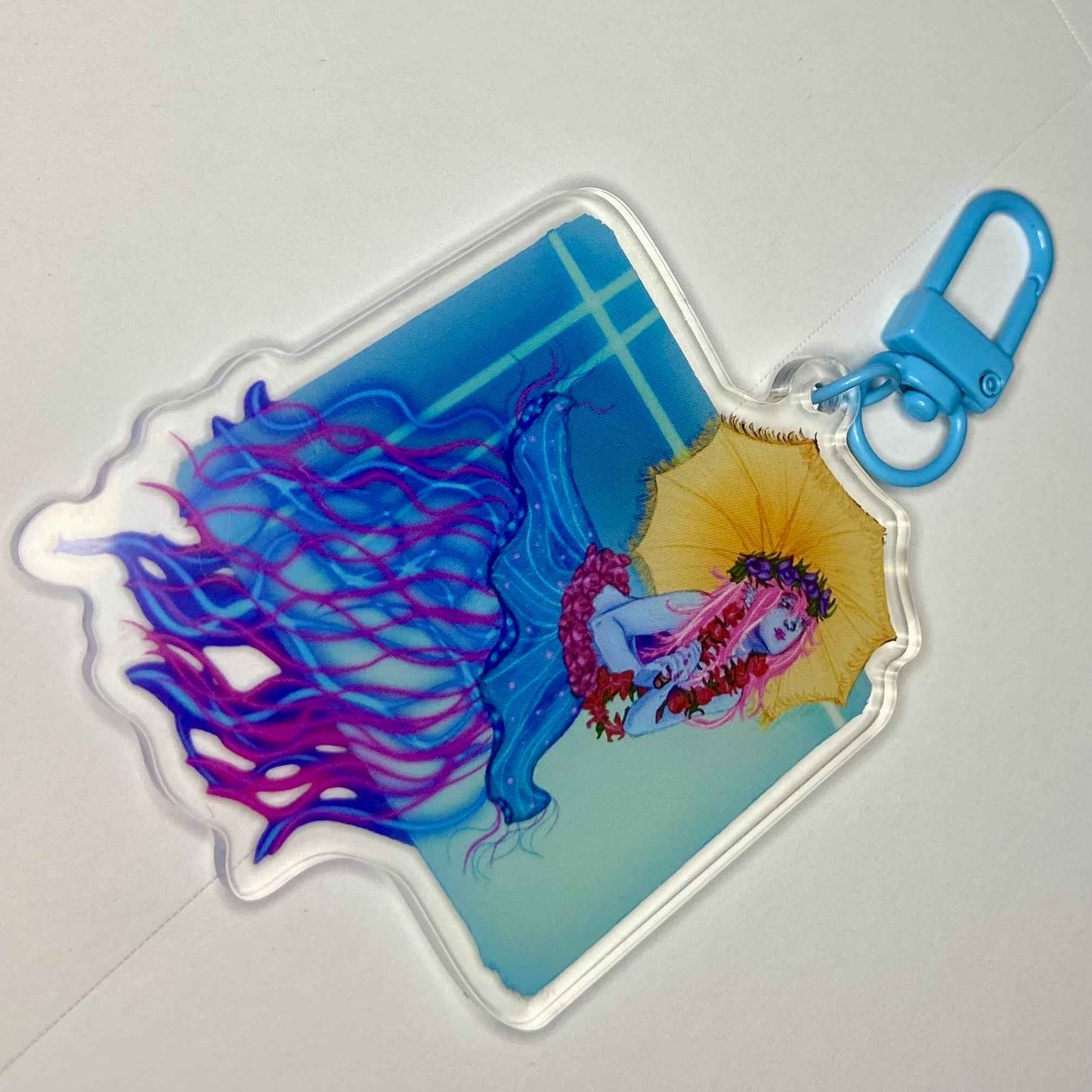 2.5" Recycled Acrylic Keychain - Jellyfish