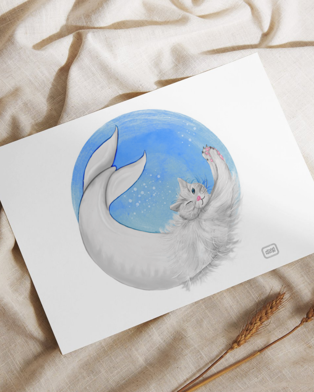 Purrmaid, 2024 Mermay Prompts Art Print